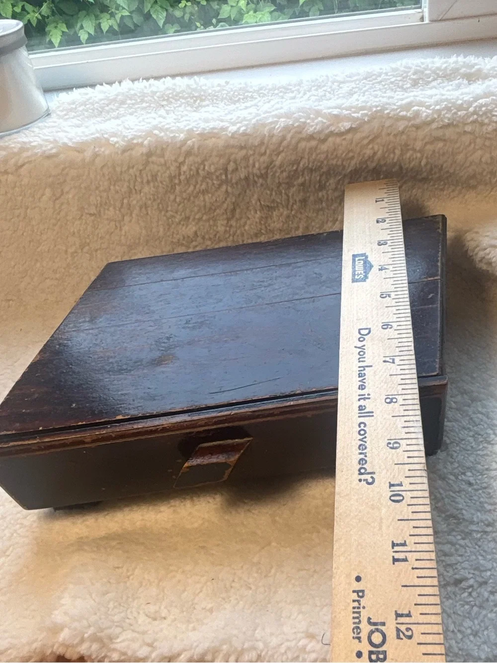 Vintage Wooden Slant Top Desk Box with Pull Out Drawer- primitive rustic storage